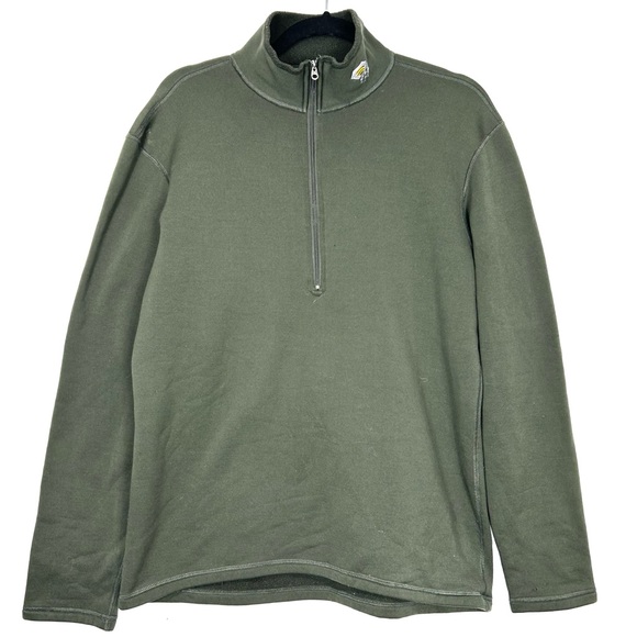 MOUNTAIN HARDWARE green reversible 1/4 zip sweater CC8 - Picture 1 of 6
